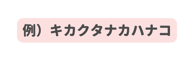 例 キカクタナカハナコ